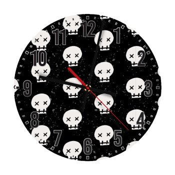 Σκελετοί b/w, Ρολόι τοίχου ξύλινο (30cm)