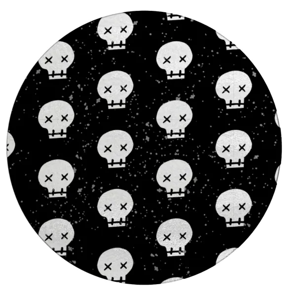 Σκελετοί b/w — Round glass cutting board (30cm)