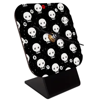 Σκελετοί b/w, Επιτραπέζιο ρολόι ξύλινο με δείκτες (10cm)