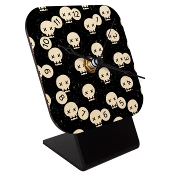 Σκελετοί b/w, Επιτραπέζιο ρολόι σε φυσικό ξύλο (10cm)