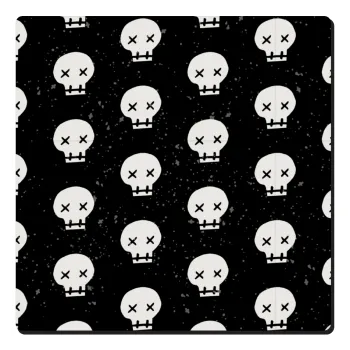 Σκελετοί b/w, Τετράγωνο μαγνητάκι ξύλινο 6x6cm