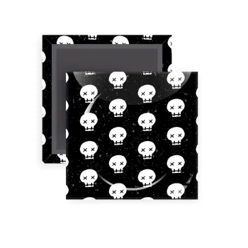 Σκελετοί b/w, Μαγνητάκι ψυγείου τετράγωνο διάστασης 5x5cm