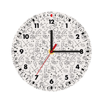 Σκελετοί lines, Wooden wall clock (20cm)
