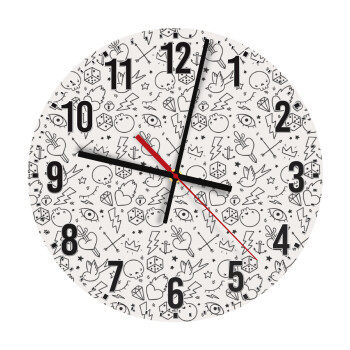 Σκελετοί lines, Ρολόι τοίχου ξύλινο (30cm)