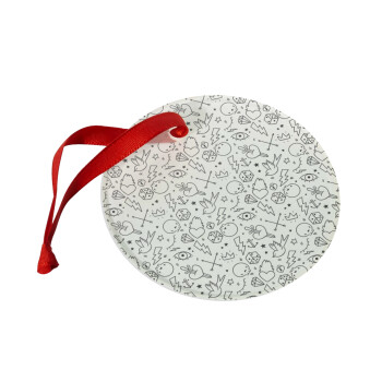 Σκελετοί lines, Christmas ornament glass 9cm