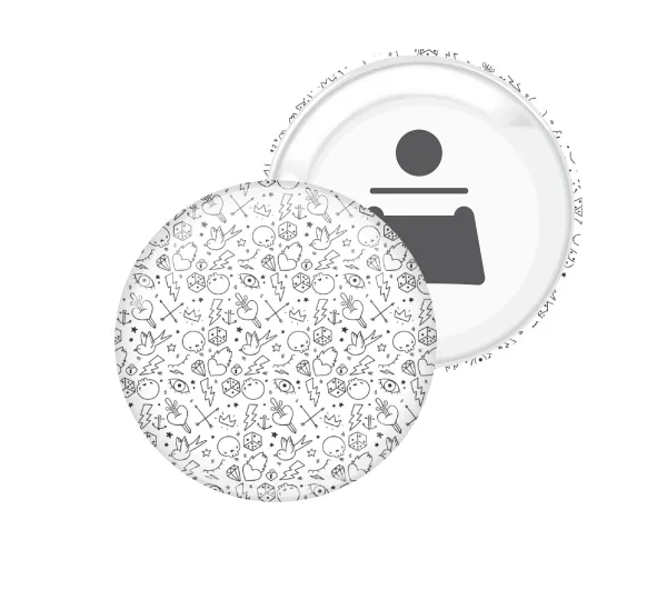 Σκελετοί lines — Round magnet and beer bottle opener, 5.9cm