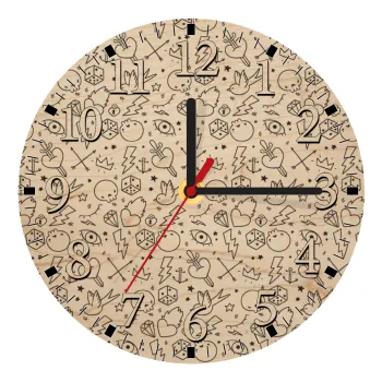 Σκελετοί lines, Ρολόι τοίχου ξύλινο plywood (20cm)