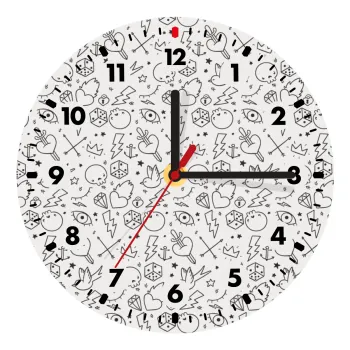 Σκελετοί lines, Ρολόι τοίχου ξύλινο (20cm)