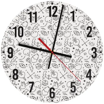 Σκελετοί lines, Ρολόι τοίχου ξύλινο (30cm)