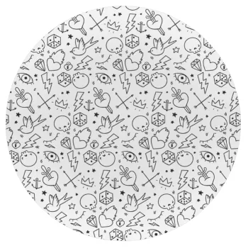 Σκελετοί lines, Mousepad Round 20cm