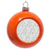 Orange Christmas tree ornament bauble 8cm