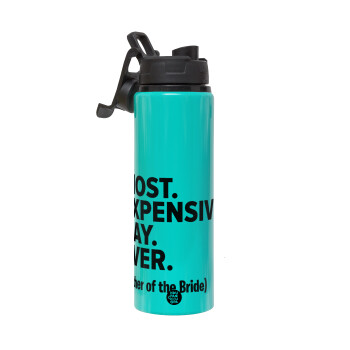 Most expensive day ever, Metallic water bottle with safety lid, 850ml aluminum