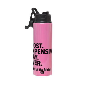 Most expensive day ever, Metallic water bottle with safety lid, 850ml aluminum