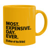 Ceramic coffee mug yellow, 330ml