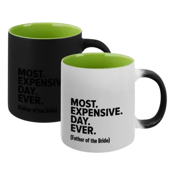 Most expensive day ever, Κούπα Μαγική εσωτερικό πράσινο, κεραμική 330ml που αλλάζει χρώμα με το ζεστό ρόφημα