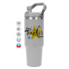 GREY color, 890ml (30oz) stainless Steel Tumbler with Handle