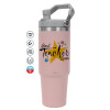 Pink color, 890ml (30oz) stainless Steel Tumbler with Handle