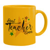 Ceramic coffee mug yellow, 330ml