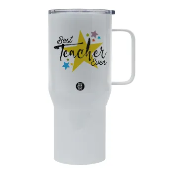 Teacher super star!!!, Mega Stainless steel Tumbler with lid, double wall 750L