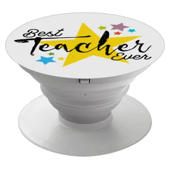 Teacher super star!!!, Phone Holders Stand  Λευκό Βάση Στήριξης Κινητού στο Χέρι