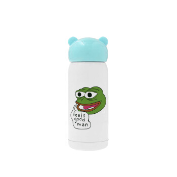 Pepe the frog, Γαλάζιο ανοξείδωτο παγούρι θερμό (Stainless steel), 320ml