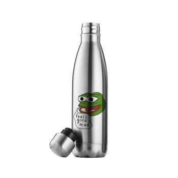 Pepe the frog, Μεταλλικό παγούρι θερμός Inox (Stainless steel), διπλού τοιχώματος, 500ml