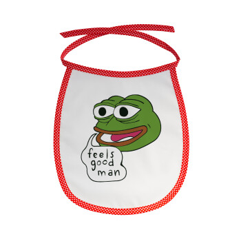 Pepe the frog, Σαλιάρα μωρού αλέκιαστη με κορδόνι Κόκκινη