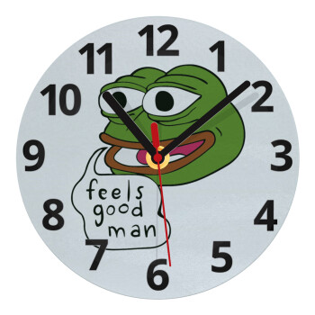 Pepe the frog, Ρολόι τοίχου γυάλινο (20cm)