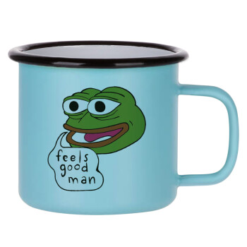 Pepe the frog, Κούπα Μεταλλική εμαγιέ ΜΑΤ σιέλ 360ml