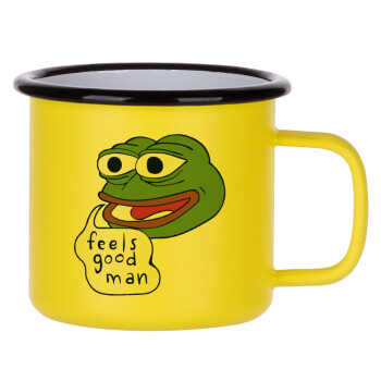 Pepe the frog, Κούπα Μεταλλική εμαγιέ ΜΑΤ Κίτρινη 360ml