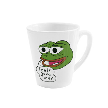 Pepe the frog, Κούπα κωνική Latte Λευκή, κεραμική, 300ml