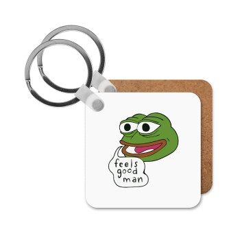 Pepe the frog, Μπρελόκ Ξύλινο τετράγωνο MDF