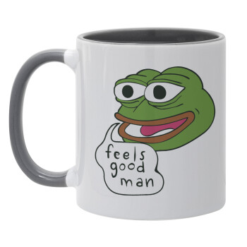 Pepe the frog, Mug colored grey, ceramic, 330ml