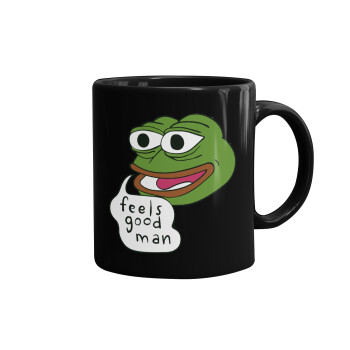 Pepe the frog, Mug black, ceramic, 330ml