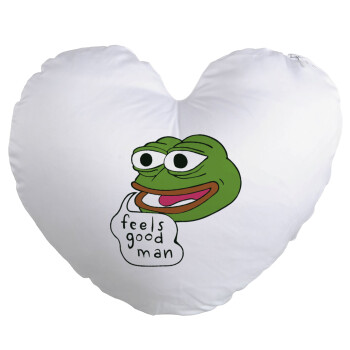 Pepe the frog, Μαξιλάρι καναπέ καρδιά 40x40cm περιέχεται το  γέμισμα