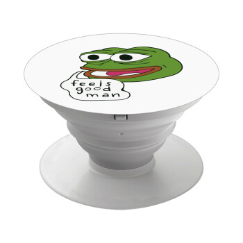 Pepe the frog, Pop Socket Λευκό Βάση Στήριξης Κινητού στο Χέρι