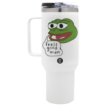 Pepe the frog, Mega Stainless steel Tumbler with lid, double wall 1,2L