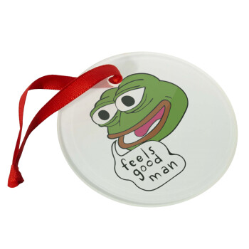 Pepe the frog, Χριστουγεννιάτικο στολίδι γυάλινο 9cm