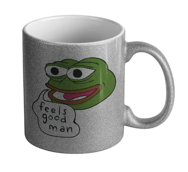 Pepe the frog — Glitter Ασημένια