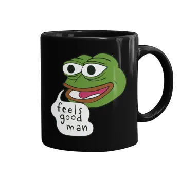 Pepe the frog, Κούπα Μαύρη, κεραμική, 330ml