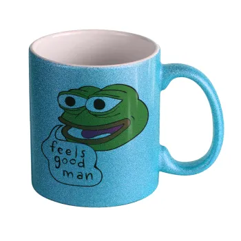 Pepe the frog, Κούπα Σιέλ Glitter που γυαλίζει, κεραμική, 330ml