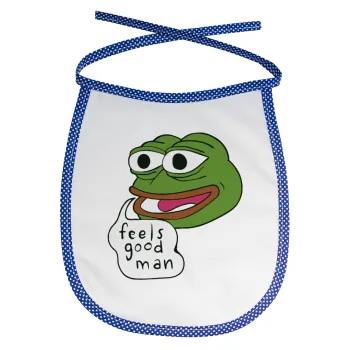 Pepe the frog, Σαλιάρα μωρού αλέκιαστη με κορδόνι Μπλε