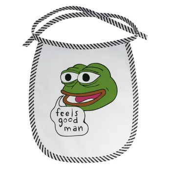 Pepe the frog, Σαλιάρα μωρού αλέκιαστη με κορδόνι Μαύρη