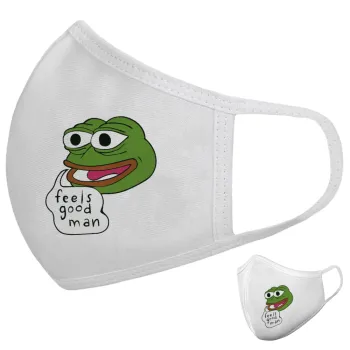 Pepe the frog, Μάσκα υφασμάτινη υψηλής άνεσης παιδική (Δώρο πλαστική θήκη)