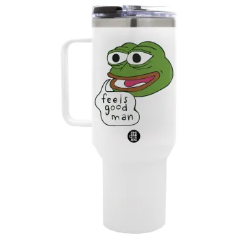 Pepe the frog, Mega Stainless steel Tumbler with lid, double wall 1,2L
