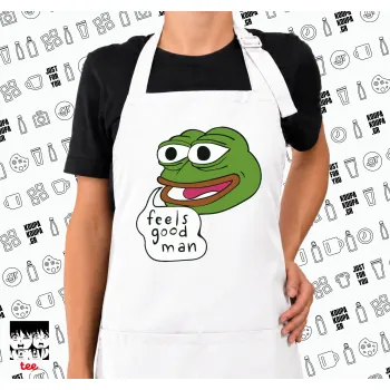 Pepe the frog, Ποδιά μακριά Σεφ ολόσωμη με τσέπες white (ΕΝΗΛΙΚΩΝ)