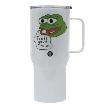 Pepe the frog, Mega Stainless steel Tumbler with lid, double wall 750L