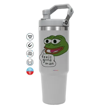 Pepe the frog, ΓΚΡΙ χρώματος Θερμός Ανοξείδωτο 890ml (30oz) με χερούλι