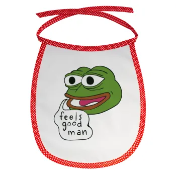 Pepe the frog, Σαλιάρα μωρού αλέκιαστη με κορδόνι Κόκκινη