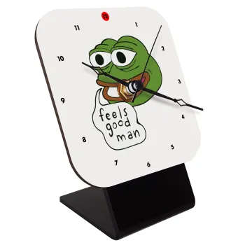 Pepe the frog, Quartz Wooden table clock with hands (10cm)